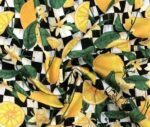 Lemon Checker Pattern Sofa and Curtain Fabric - Image 5