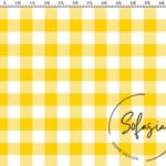 Lemon Large Gingham Patterned Fabric