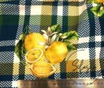 Lemon Patterned Sofa and Curtain Fabric on Plaid - Image 3