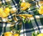 Lemon Patterned Sofa and Curtain Fabric on Plaid - Image 4