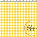 Lemon Small Gingham Patterned Fabric