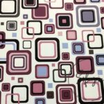Lilac Squares Patterned Fabric