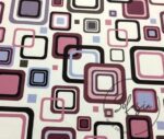 Lilac Squares Patterned Fabric - Image 5