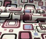 Lilac Squares Patterned Fabric - Image 9
