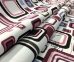 Lilac Squares Patterned Fabric - Image 10