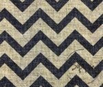 Linen Effect Black Zigzag Patterned Fabric