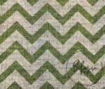 Linen Effect Green Zigzag Patterned Fabric