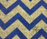 Linen Effect Navy Blue Zigzag Patterned Fabric - Image 4