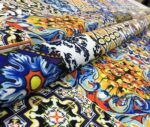 Majolica Mosaic Patterned Fabric - Image 3