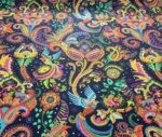 Mandala Patterned Bohemian Fabric (Black Background) - Image 4