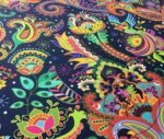 Mandala Patterned Bohemian Fabric (Black Background) - Image 5
