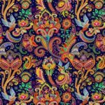 Mandala Patterned Fabric (Purple Background)