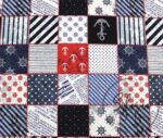 Marine Patterned Patchwork Fabric - Image 3