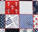 Marine Patterned Patchwork Fabric - Image 5