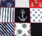 Marine Patterned Patchwork Fabric - Image 6