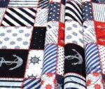 Marine Patterned Patchwork Fabric - Image 7