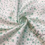 Mint Droplet Pattern Fabric