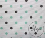 Mint Gray Dotted White Fabric (Curtain and Sofa Fabrics)