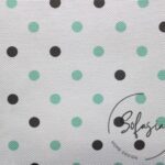 Mint Gray Dotted White Fabric (Curtain and Sofa Fabrics)