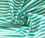 Mint Horizontal Line Pattern Fabric - Image 3