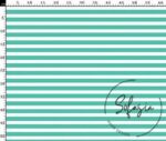 Mint Horizontal Line Pattern Fabric