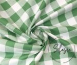 Mint Large Gingham Pattern Fabric - Image 3