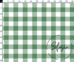 Mint Large Gingham Pattern Fabric