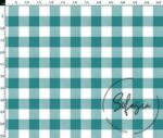 Mint Large Gingham Patterned Fabric