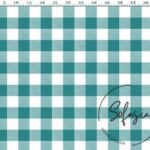 Mint Large Gingham Patterned Fabric