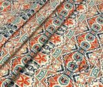 Mint-Orange Ethnic Patterned Fabric - Image 4