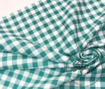 Mint Small Gingham Patterned Fabric - Image 3