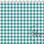 Mint Small Gingham Patterned Fabric