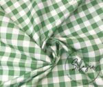 Mint Small Gingham Patterned Fabric - Image 3