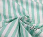 Mint Thin Striped Background Curtain Fabric - Image 3