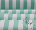 Mint Thin Striped Background Curtain Fabric