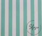 Mint Thin Striped Background Curtain Fabric - Image 4