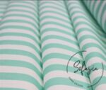 Mint Thin Striped Background Curtain Fabric - Image 5