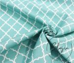 Mint White Color Moroccan Patterned Cushion Fabric - Image 3