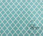 Mint White Color Moroccan Patterned Cushion Fabric