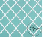 Mint White Color Moroccan Patterned Cushion Fabric - Image 4
