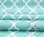 Mint White Color Moroccan Patterned Cushion Fabric - Image 6