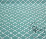 Mint White Color Moroccan Patterned Cushion Fabric - Image 7