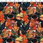 Modern Floral Patterned Sofa and Curtain Fabric
