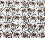 Monkeys with Glasses Pop Art Patterned Fabric