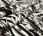 Monochrome Leaves Patterned Sofa and Curtain Fabric - Image 4