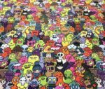 Monsters Pop Art Patterned Fabric - Image 4