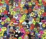 Monsters Pop Art Patterned Fabric - Image 5