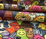Monsters Pop Art Patterned Fabric - Image 7