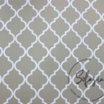 Moroccan Patterned Fabric on a Beige Background