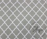 Moroccan Patterned Fabric on Light Gray Background